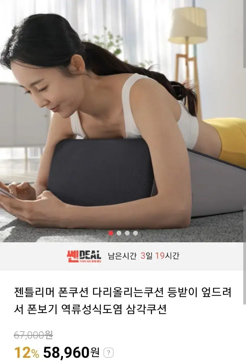 젠틀리머 폰쿠션 등쿠션 등받이 수유쿠션 삼각쿠션허리받침